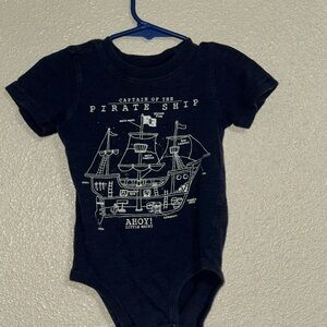 Captain of the Pirate Ship Navy Blue Onesie